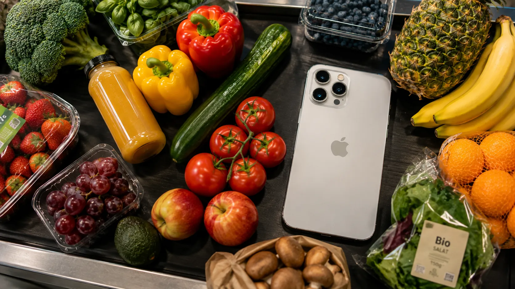 Smartphone during a local purchase